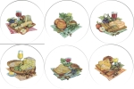 [T CHSE&WINE6 A 150] Cheese & Wine set of 6 (150mm)