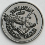 SCTEN Souvenir Coin Tasmanian Eagle Antique Nickel