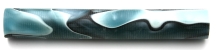 [PBAR19DTWBR] Dark Turquoise With Black & White Ribbon 19mm Dia. x 130mm Long