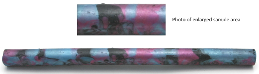 [PBAR19X300BPBS] Acrylic Rods 19mm x x300mm Long Blue, Pink & Black Swirl  