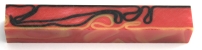 [PBAROBR] Acrylic Pen Blank Red Orange and Black Ribbon