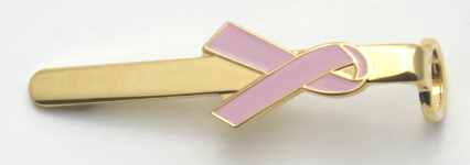 [PENCLPRG] Pink Ribbon Gold Plated Slimline Pen Clip