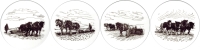 [T PLOUGH A150] Ploughing Set of 4 (150mm)