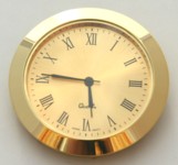 [QC50MGRG] Clock 50mm Gold Face Roman Numerals