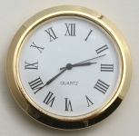 [QC50PWRG] Clock 50mm White Roman Gold