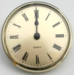 [QC5HRG103] Hermle Insert Clock 103mm Gold Face Roman Numerals   