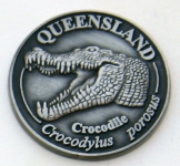 [SCQCS] Souvenir Coin Queensland Crocodile Antique Silver