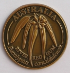 [SCARRGG]Souvenir Coin Australia River Red Gum Antique Gold