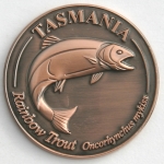 [SCTRTB] Souvenir Coin Tasmanian Rainbow Trout Bronze