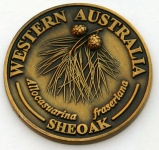 [SCWASOG] Souvenir Coin Western Australia Sheoak Antique  Gold