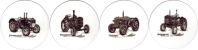 Vintage Tractors 3 Set of 4 (150mm)
