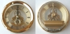 [WISC97GR] Skeleton Clock 97mm Dia Gold Roman